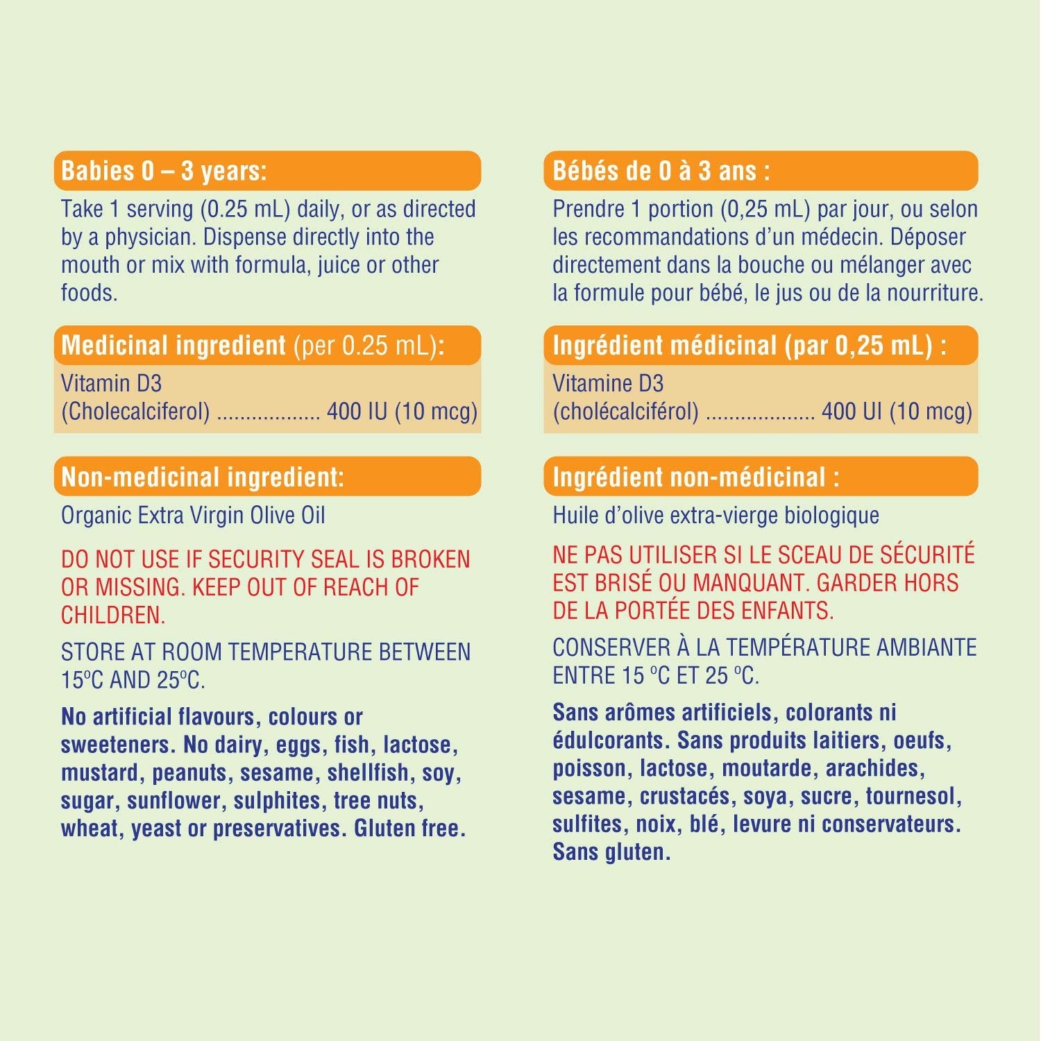 Allkidz - Vitamin D3 (400IU), 25ml