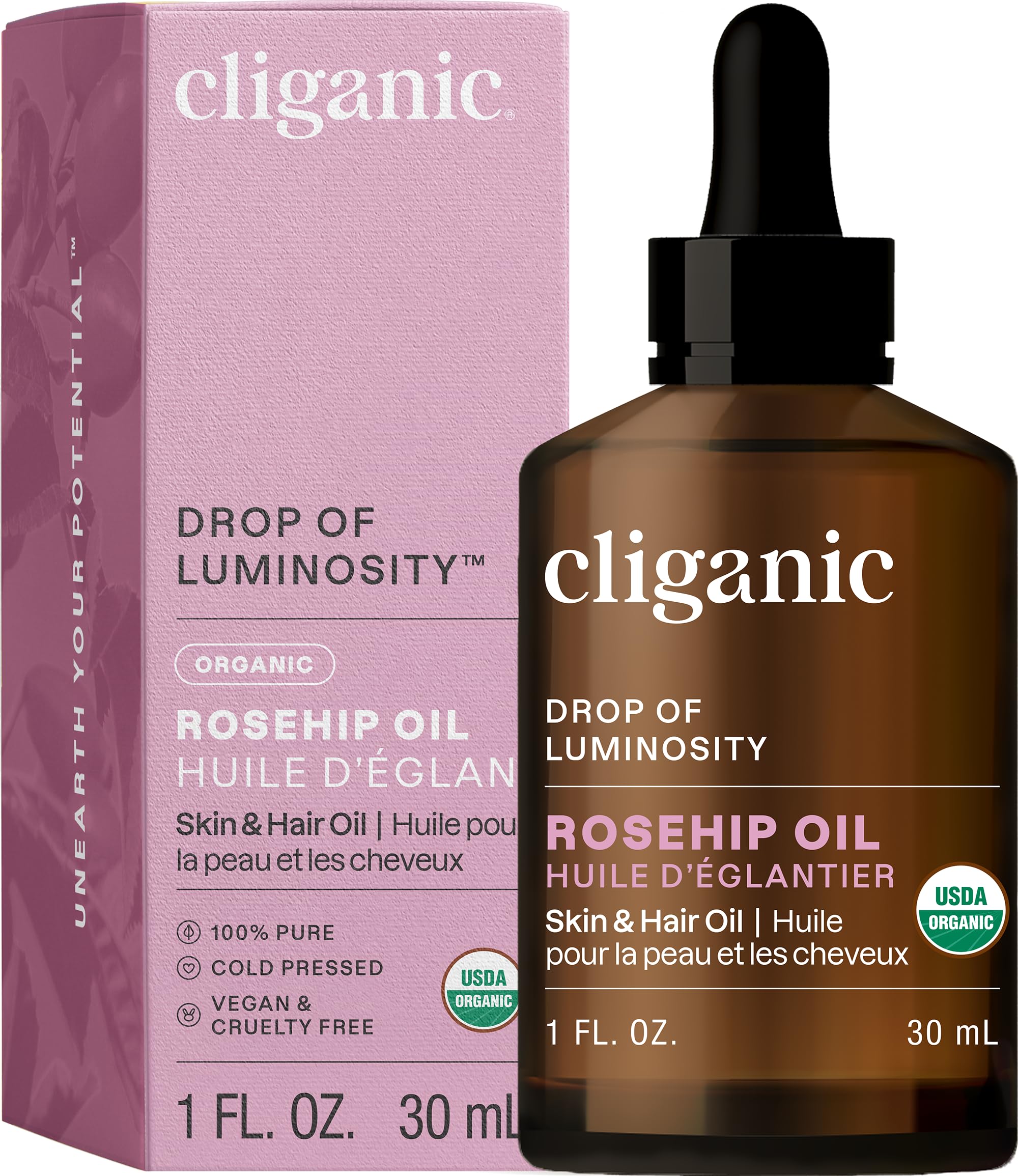 Cliganic - Organic Rosehip Oil, 30ml
