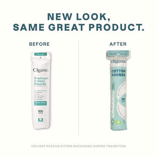 Cliganic - Organic Cotton Rounds, 100ct