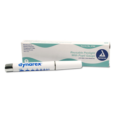 Pen Light Reusable LED with Pupil Gauge and Batteries – Medical Exam Tool