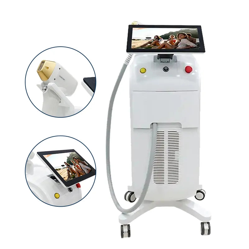 755 808 1064nm 3 Wavelength Diode Laser Hair Removal Machine – Professional Triple Wave Hair Removal System