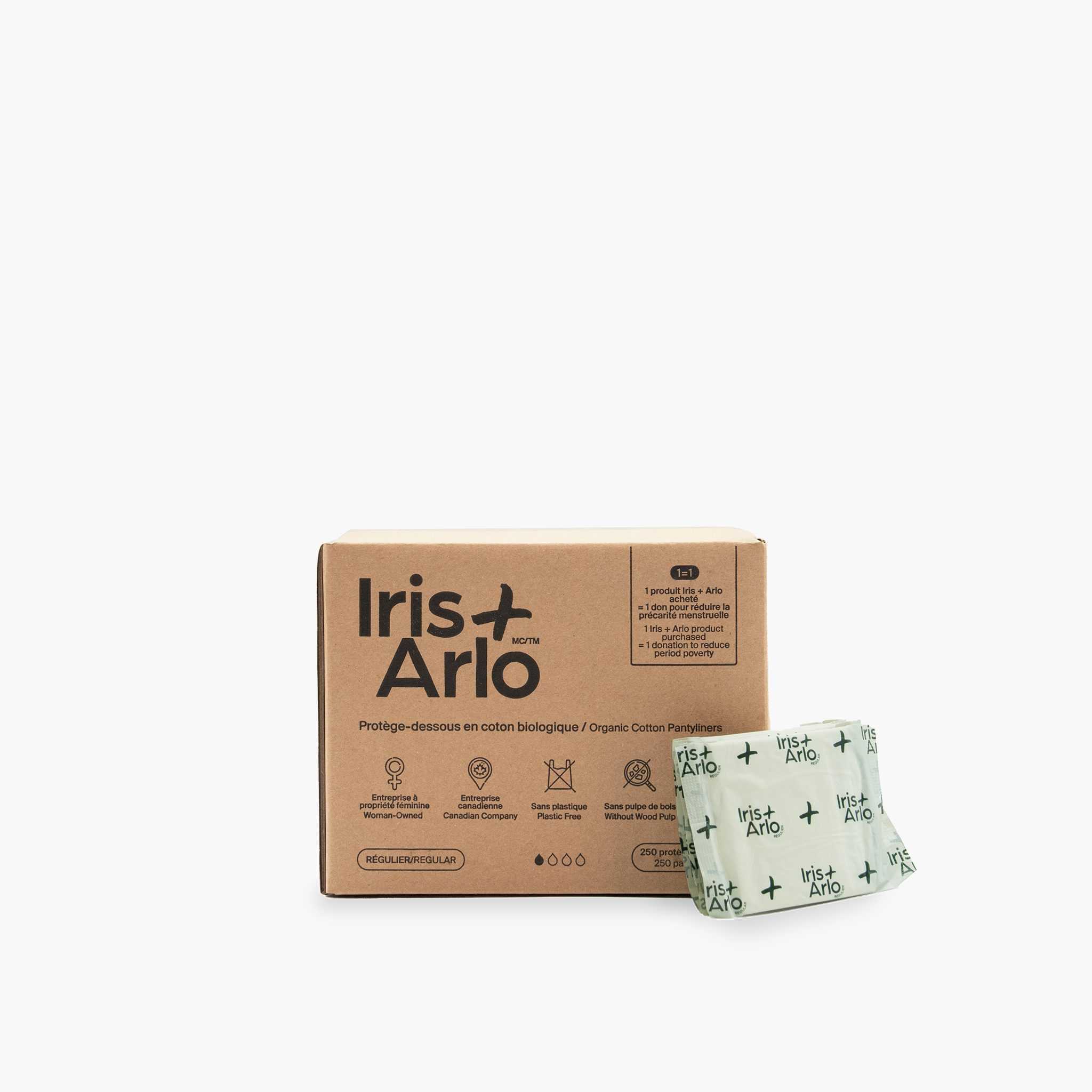 100% Organic Cotton Pantyliners - Bulk (250)