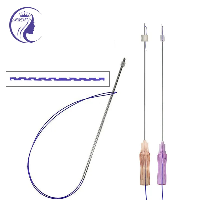 High Quality Double Needle Thread 19G 20G – PDO, PCL, PLLA Thread for Eyebrow Lift