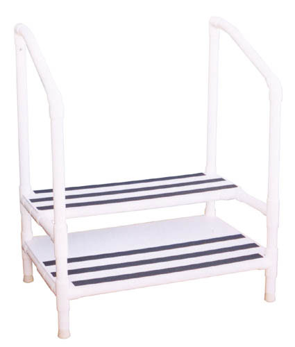 Step Stool MRI PVC w/Handrails – MRI-Safe Medical Step Stool