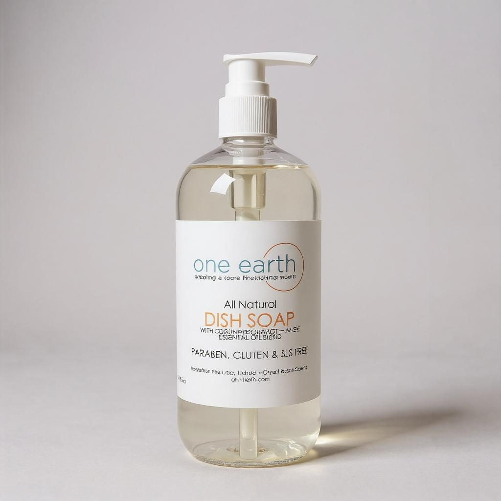 Dish Soap – Sweet Orange + Sage | 500ml Biodegradable, Natural Essential Oils, Gentle on Hands, Super Sudsy & Grease-Cutting