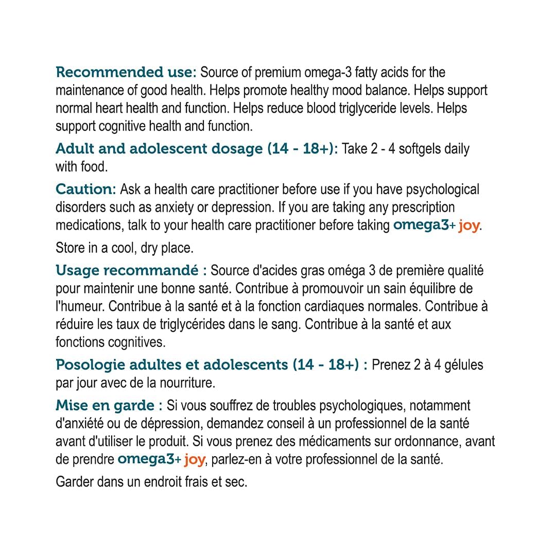 Genuine Health - Omega3+ JOY (240sg 48)