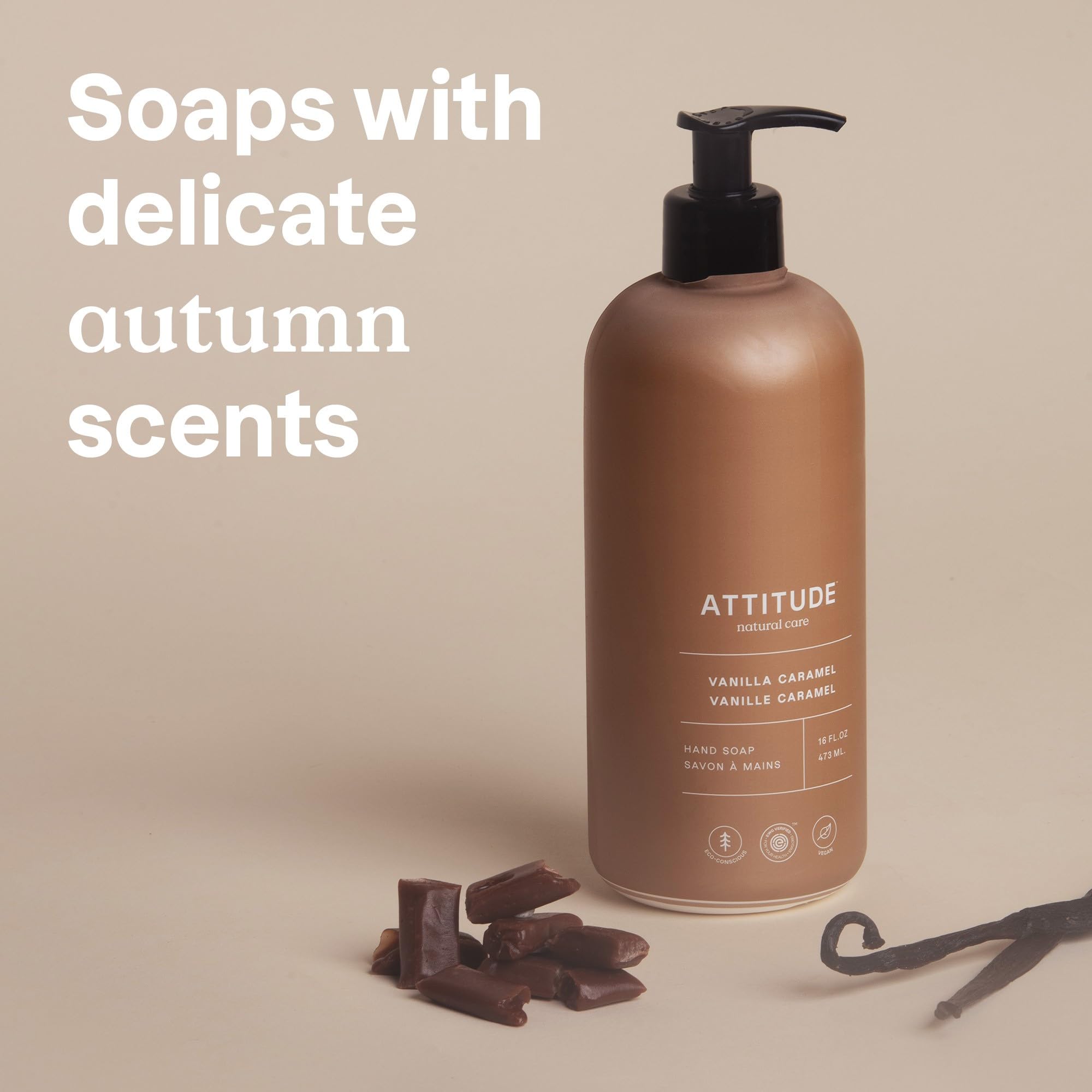 Attitude - Hand Soap - Vanilla Caramel (473ml 6)
