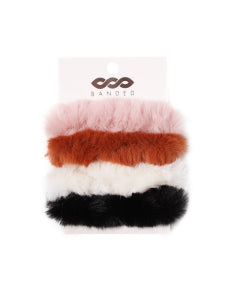 BANDED - Faux Fur Scrunchie - All Spice (3 x 4pk 3)
