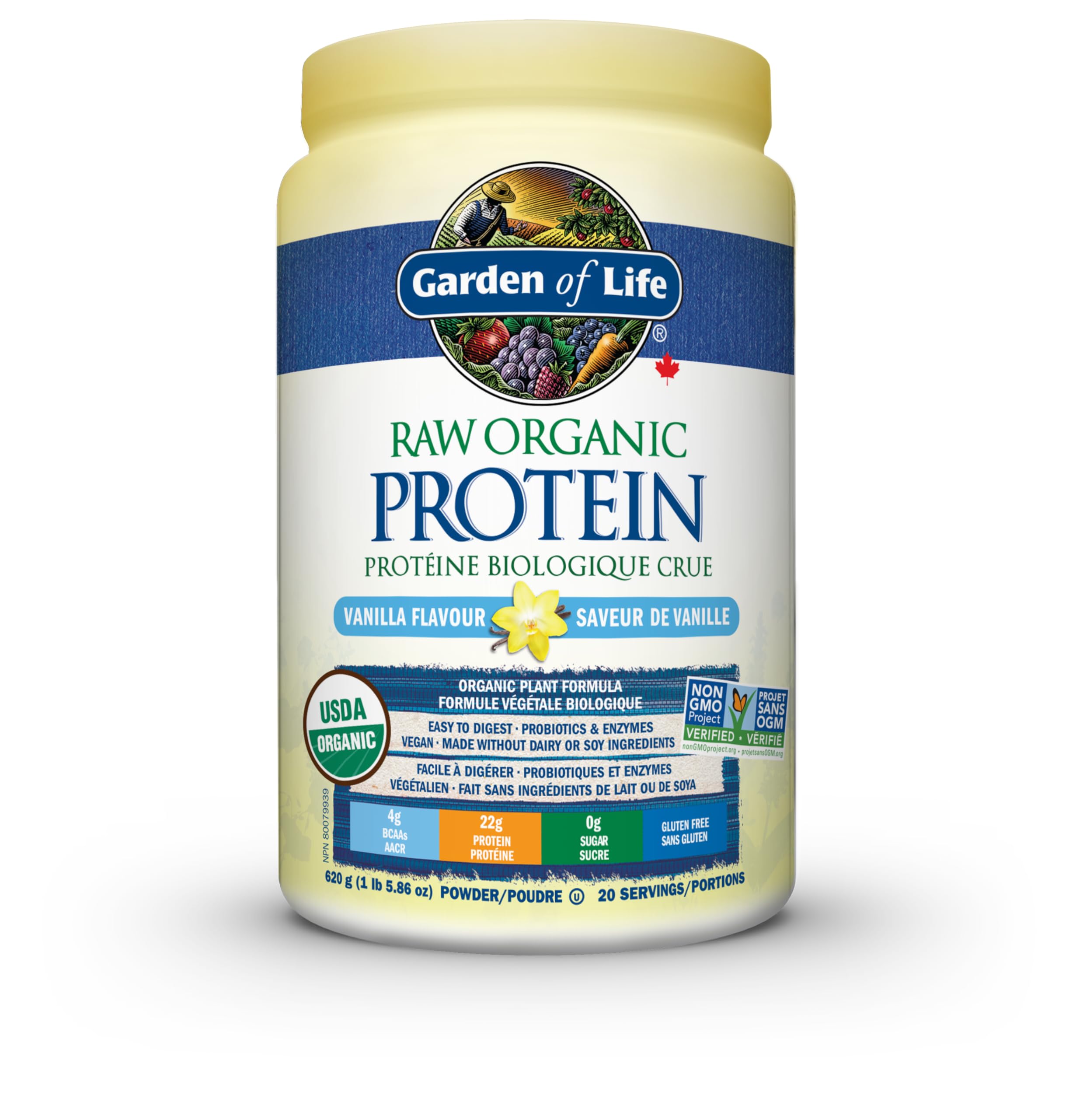 Garden of Life - Raw Organic Protein - Vanilla (624g 6)
