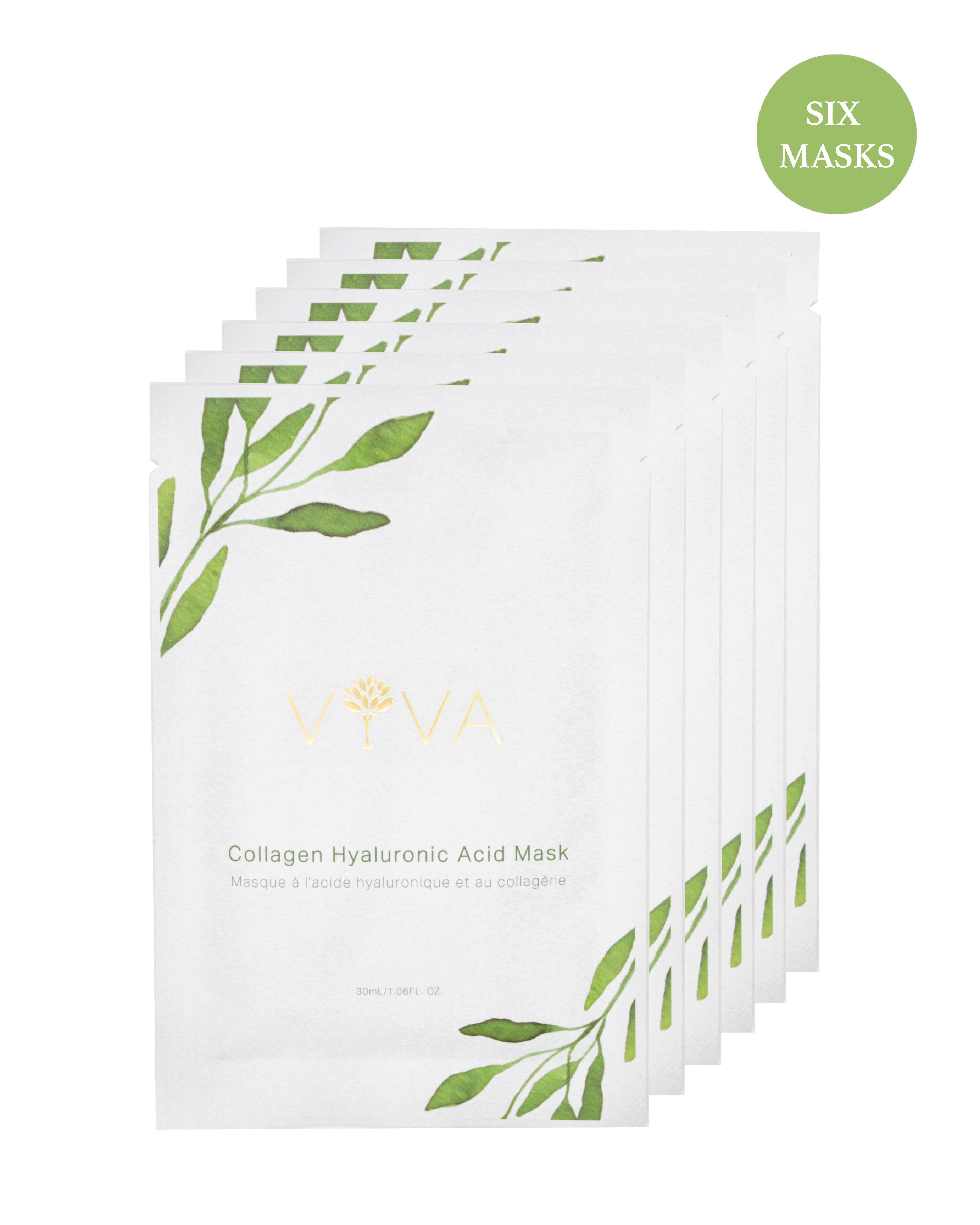 Collagen Hyaluronic Acid Mask Box – 6-Pack Intensive Hydration