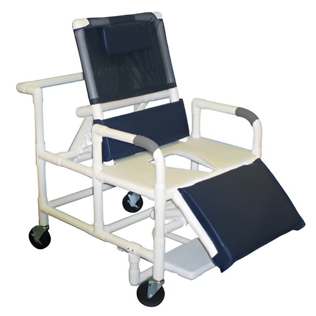 Shower Chair Bariatric PVC Reclining with ELR – Heavy-Duty Bathing Chair