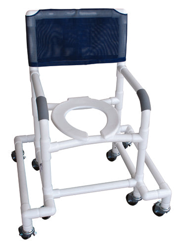 Shower Chair PVC with Outrigger & Swivel Movement – Bath & Commode Chair