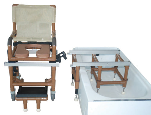 Dual Commode PVC Shower & Transfer Chair Deluxe