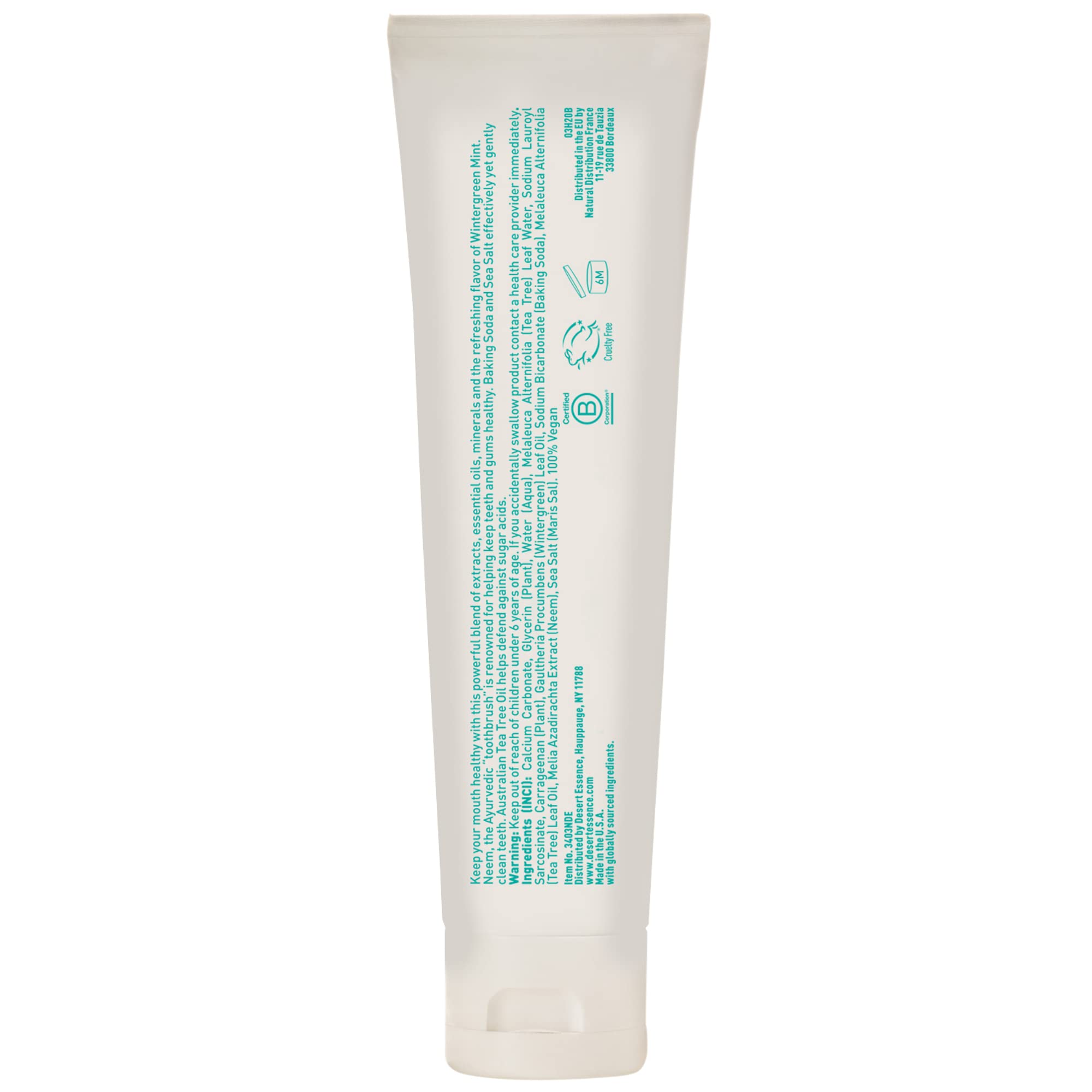 Desert Essence - Tea Tree Oil & Neem - Wintergreen (176g 6)