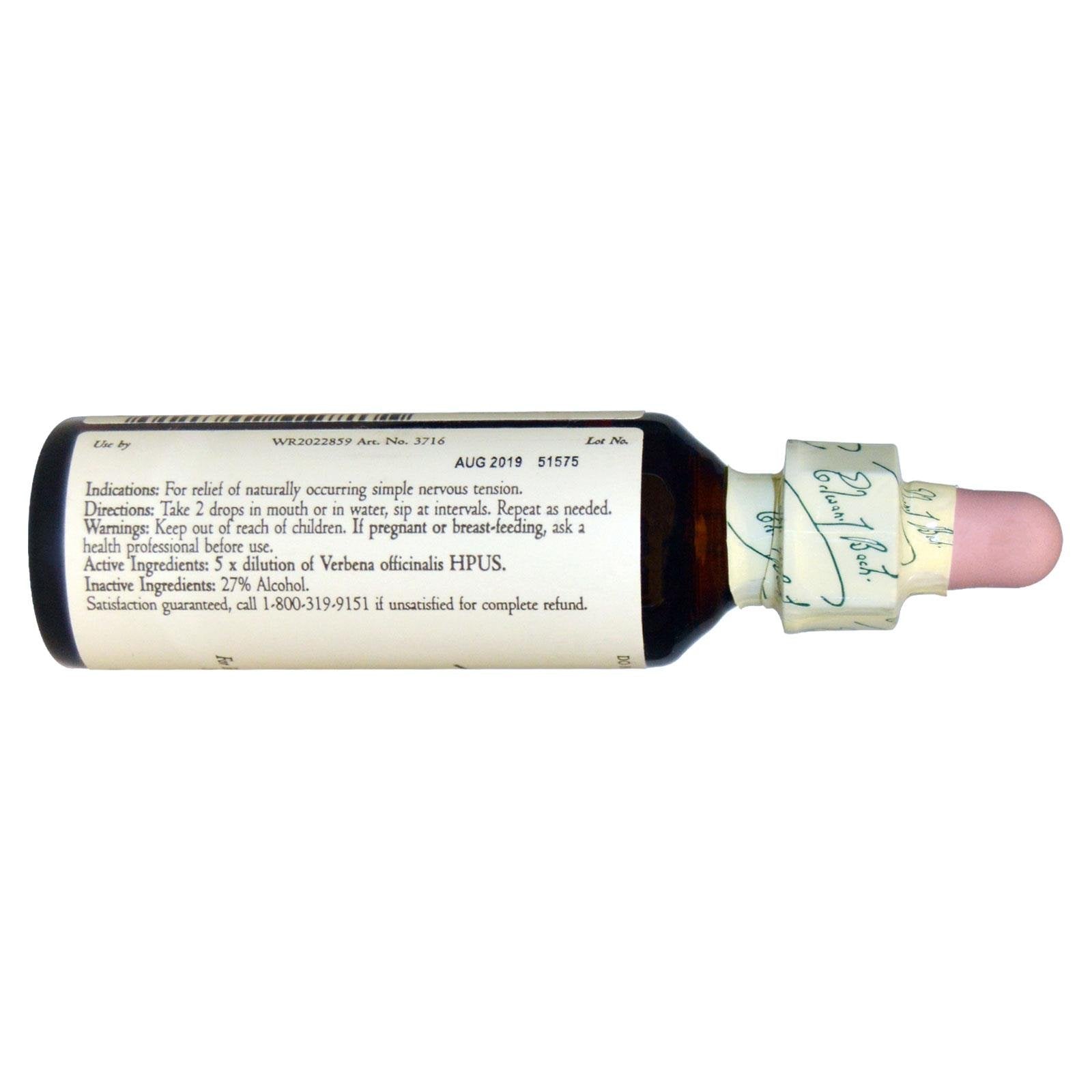Bach Flower Remedies – Vervain Flower Essence 20 ml