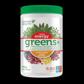Genuine Health - greens + extra energy orange (199g 12)