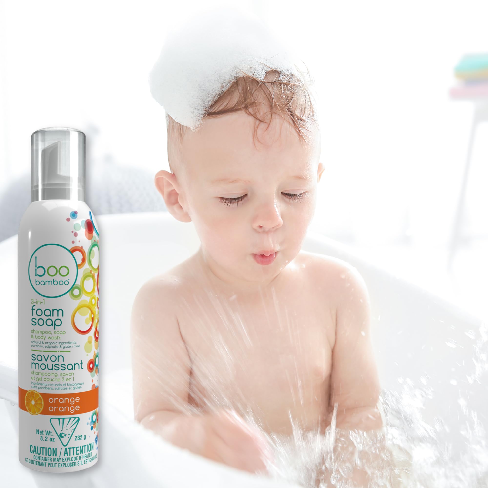 Boo Bamboo - Kids 3-in-1 Foam Soap - Orange (232g 12)