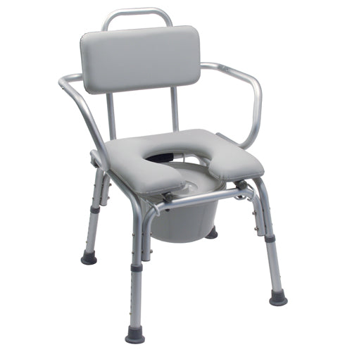Lumex Padded Commode Bath Seat with Support Arms – KD, Easy Assembly