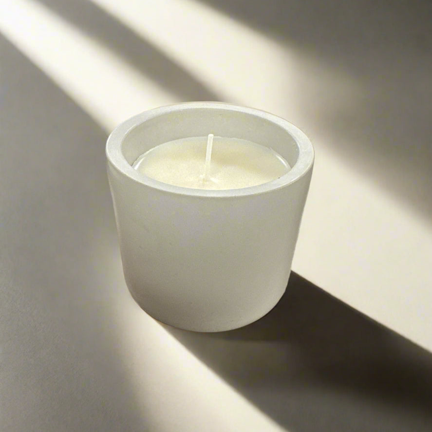 Smooth Candle Vessel (Medium) – Refillable 3 oz Handcrafted Concrete Candle