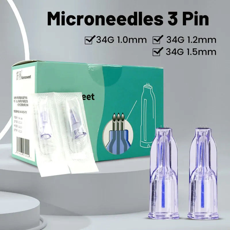 Wholesale Mesotherapy Injection Crystal Multi Needle 1.5mm 34G 3-Pin