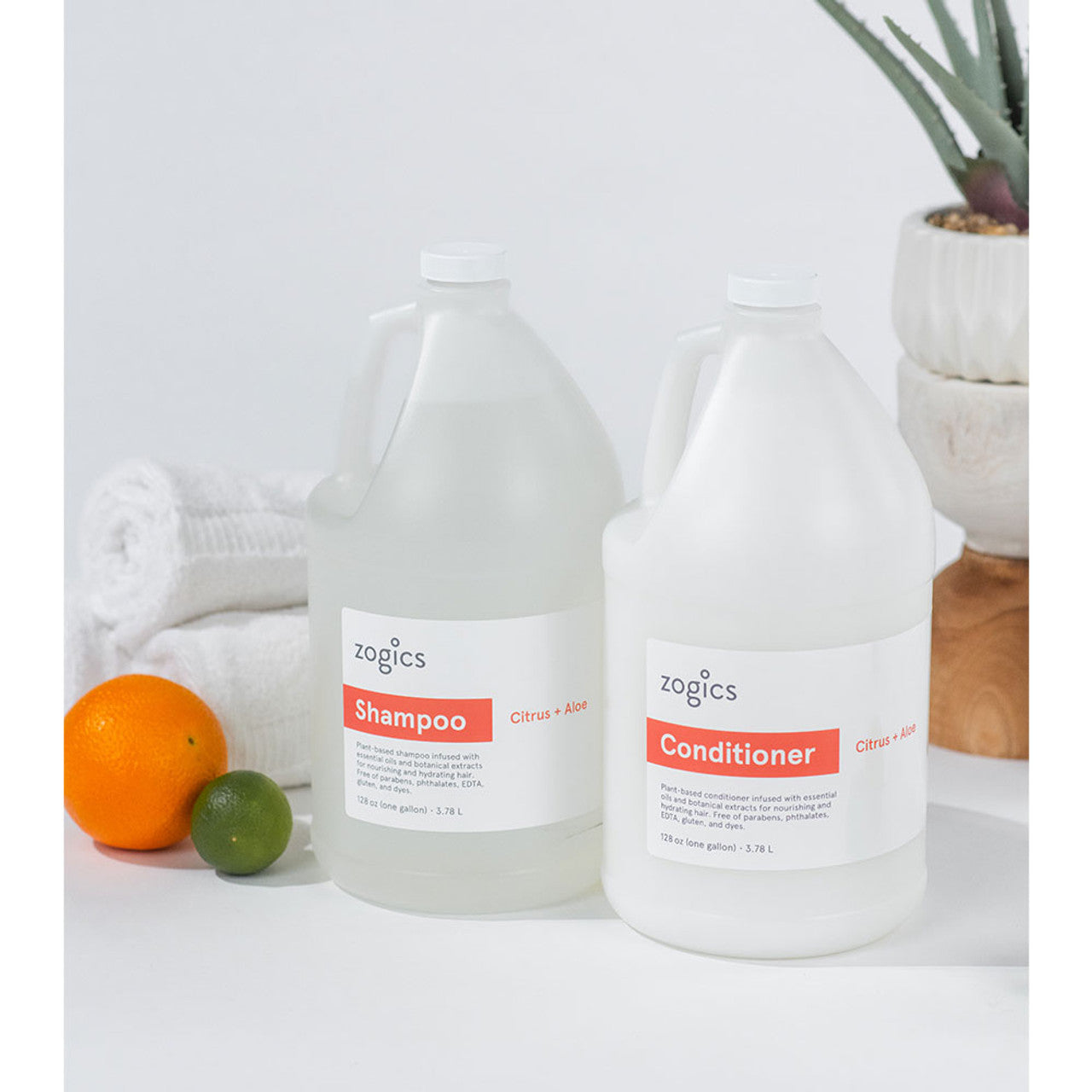 Zogics Conditioner, Citrus + Aloe (1 Gallon or Case of 4)