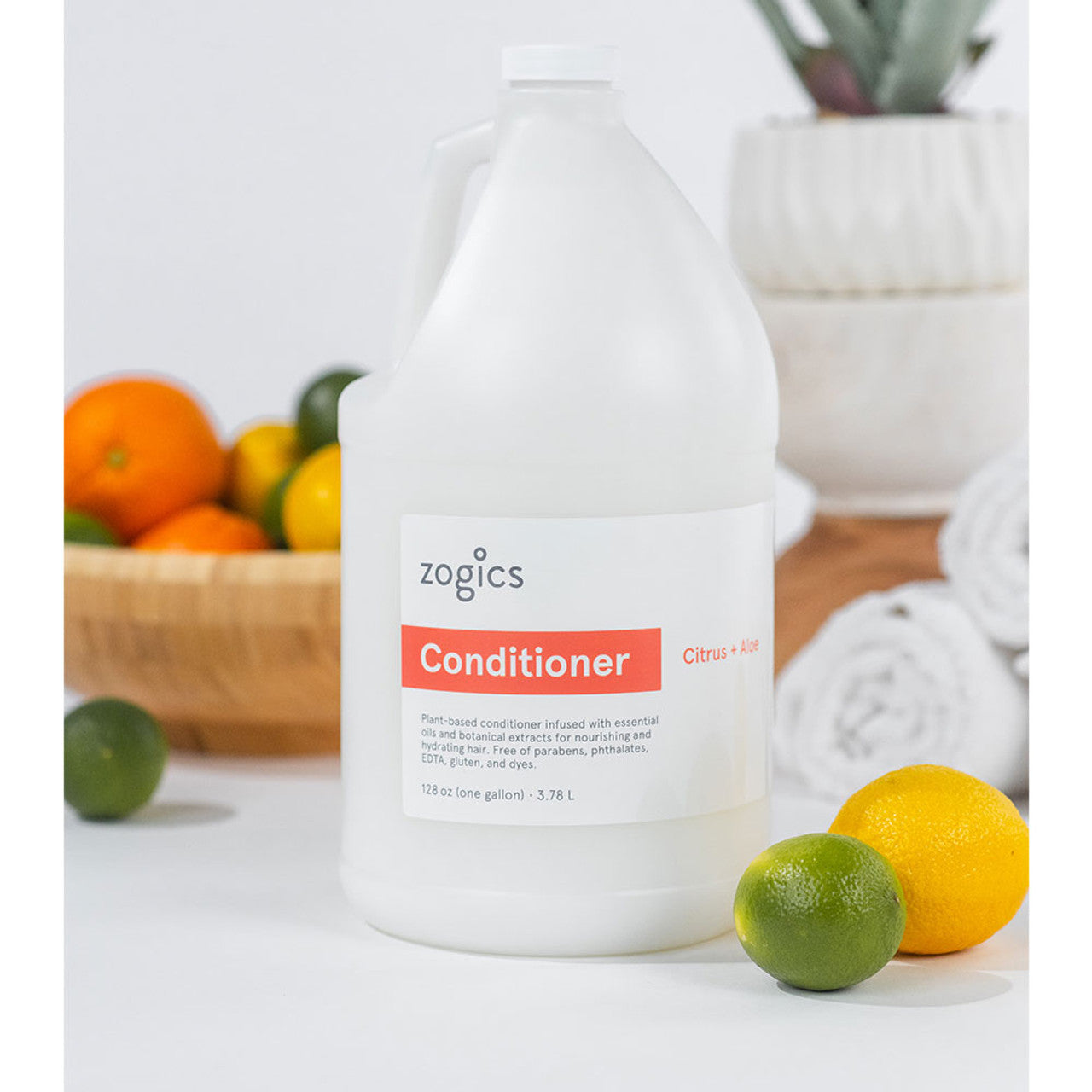 Zogics Conditioner, Citrus + Aloe (1 Gallon or Case of 4)