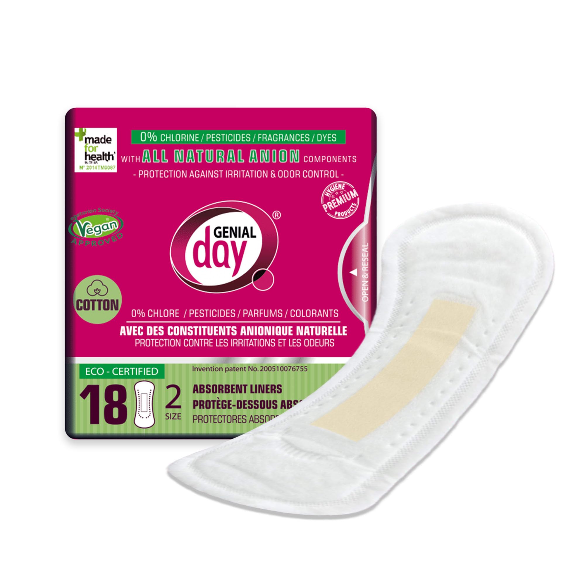Genial Day - Absorbent Liners (18ct 6)