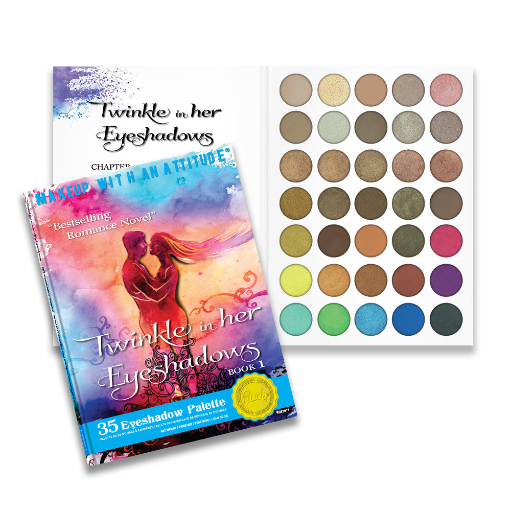 RUDE Twinkle In Her Eyeshadows 35 Eyeshadow Palette - Book 1 - Free Shipping