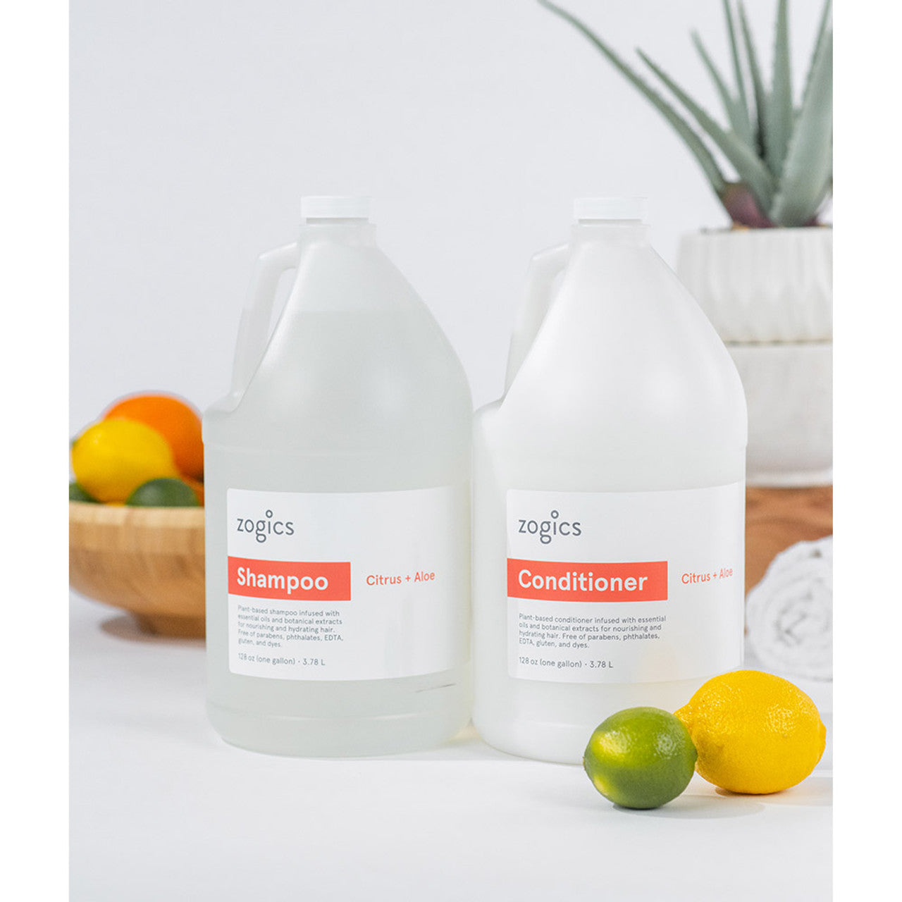 Zogics Shampoo, Citrus + Aloe (1 Gallon or Case of 4)