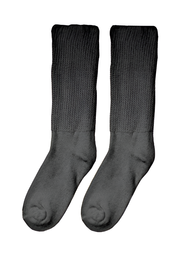 Diabetic Socks (Pair) Black – Comfortable, Non-Binding, Moisture-Wicking
