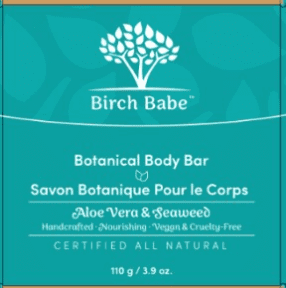 Birch Babe - Body Bar - Aloe Vera & Seaweed (115g 28)