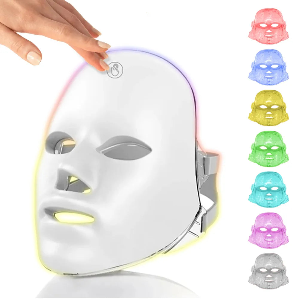 LED Face Mask Light Therapy – Multi-Wavelength Skin Rejuvenation Device for Anti-Aging, Acne & Skin Brightening