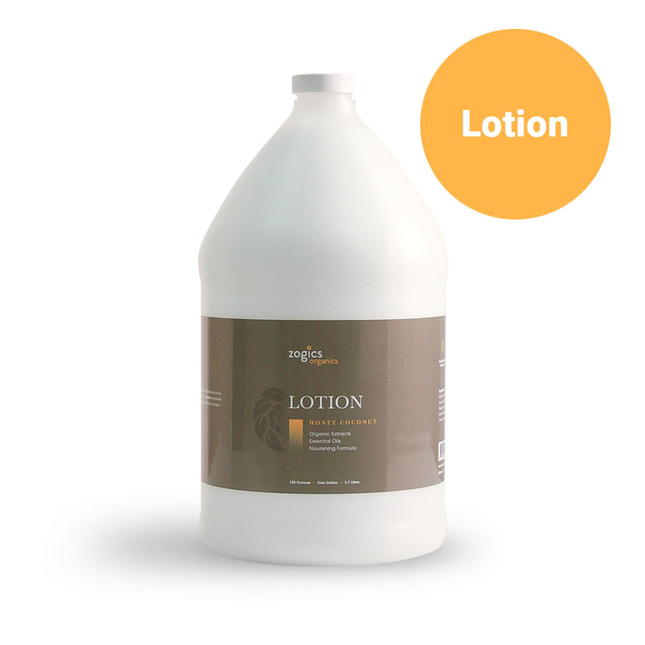 Zogics Organics Lotion, Honey Coconut, OLHC128 (1 Gallon or Case of 4)
