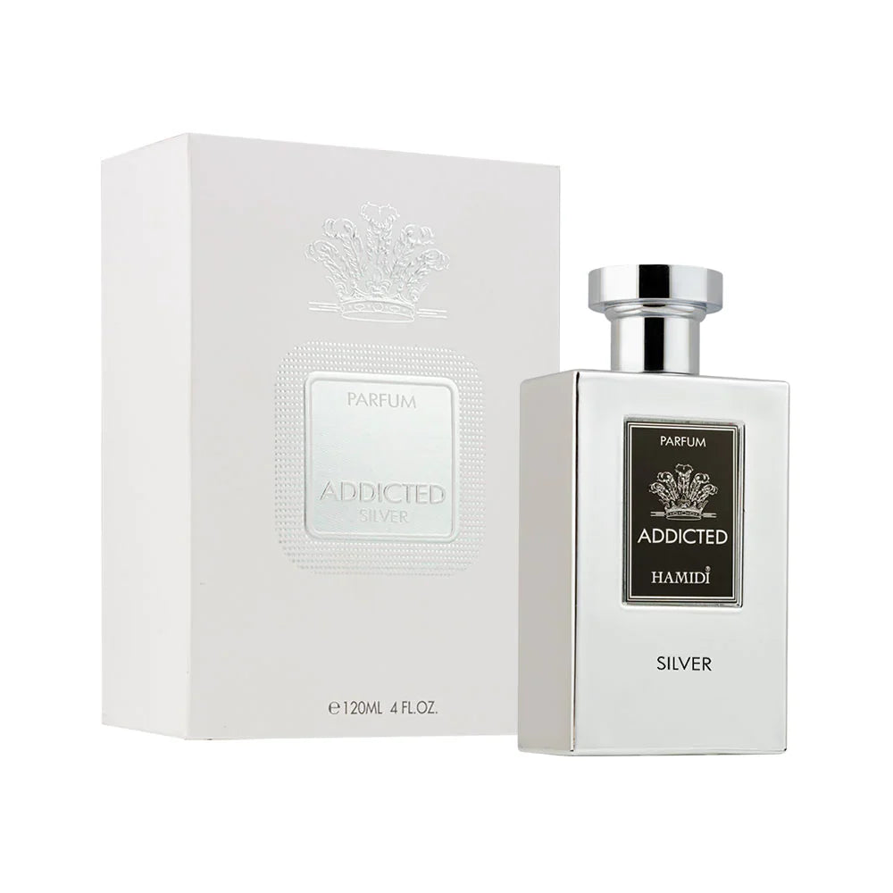 Addicted Silver Eau de Parfum – Fresh Spicy Long-Lasting Fragrance by Hamidi