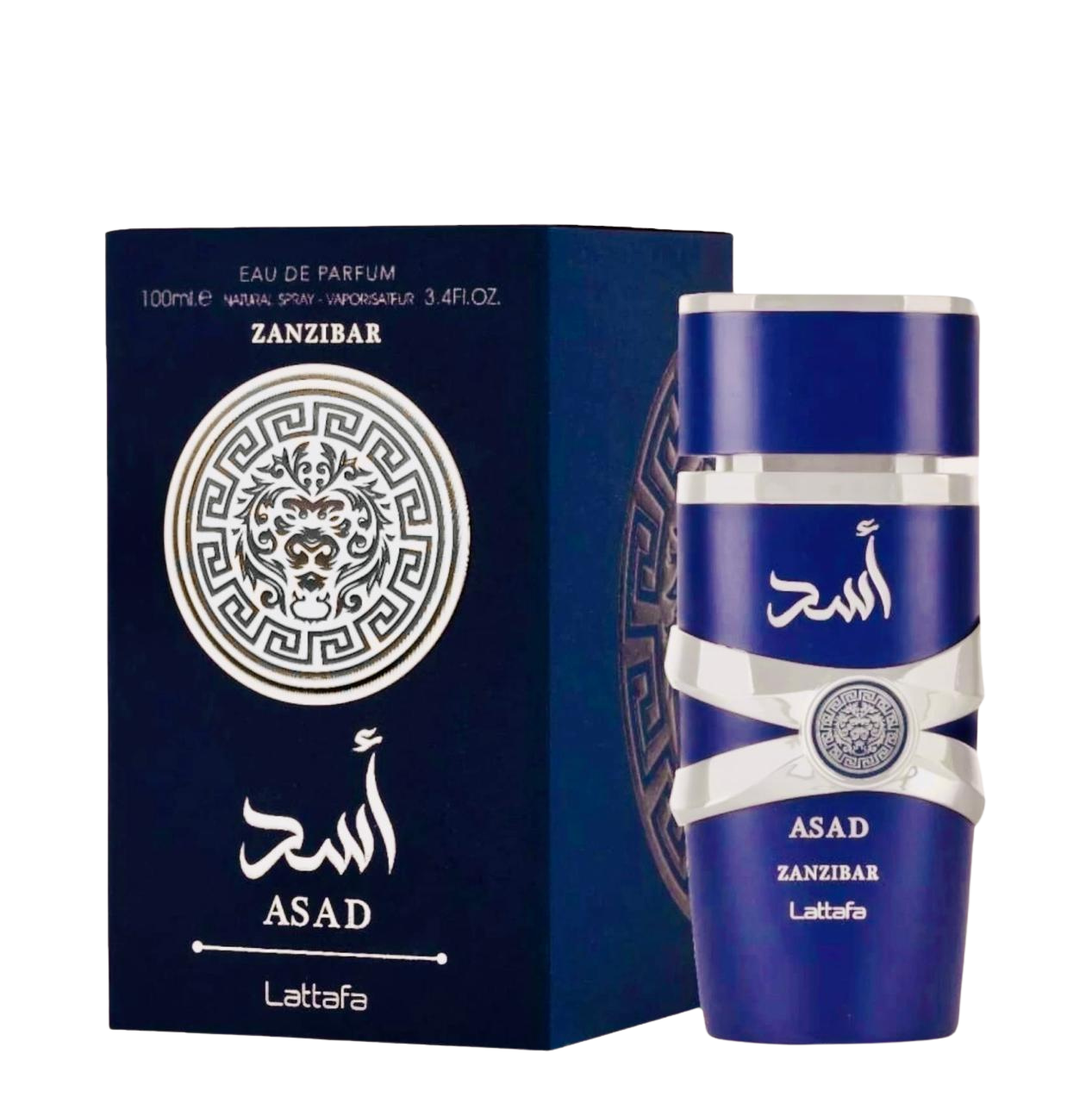 Asad Zanzibar Eau de Parfum – Men's Spicy Aquatic Fragrance