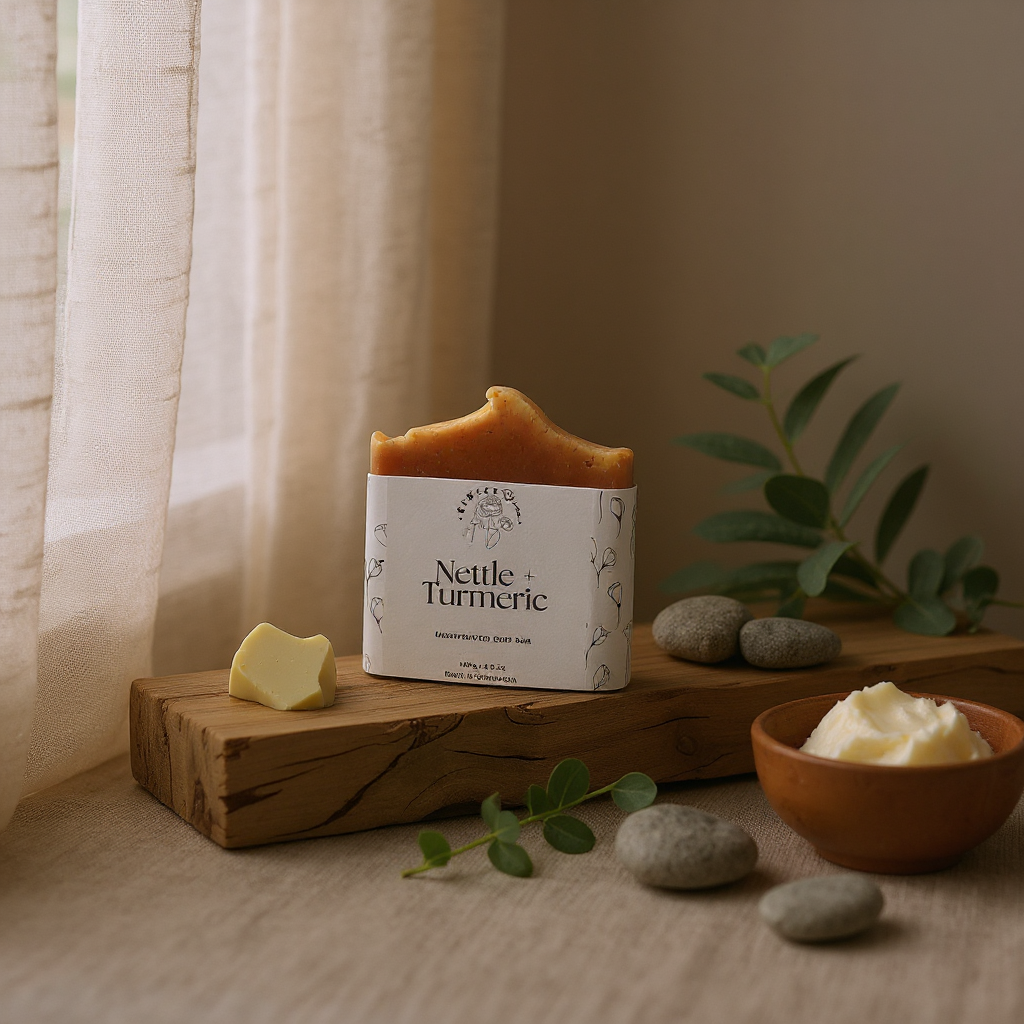 Nettle + Turmeric Soap – Revitalizing & Brightening, 140g