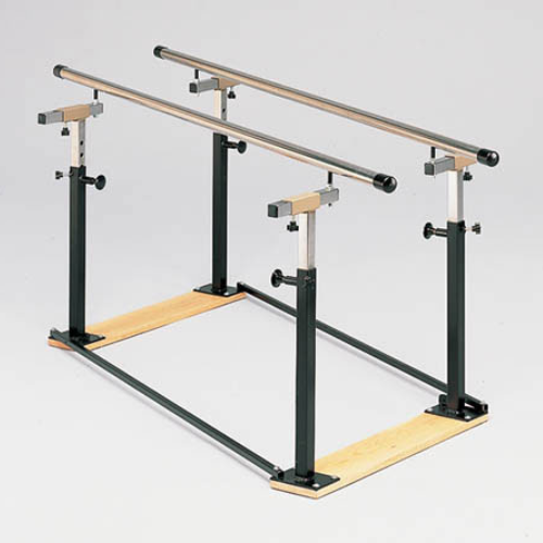 Folding Parallel Bars w/Wood Base – Adjustable Physical Therapy & Rehab Support
