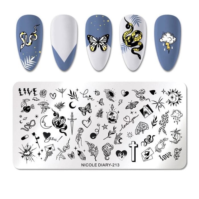 Rectangle Nail Stamping Plates