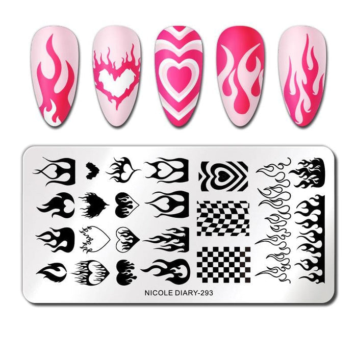 Rectangle Nail Stamping Plates