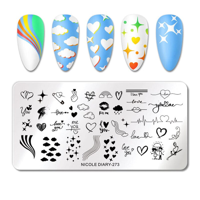 Rectangle Nail Stamping Plates
