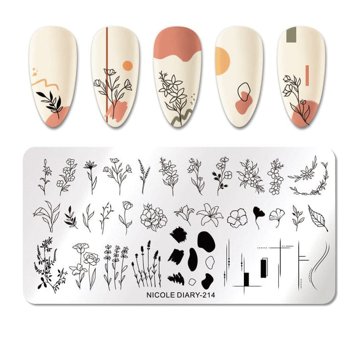 Rectangle Nail Stamping Plates