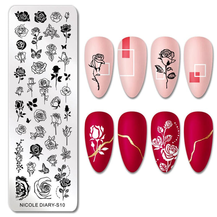 Rectangle Nail Stamping Plates