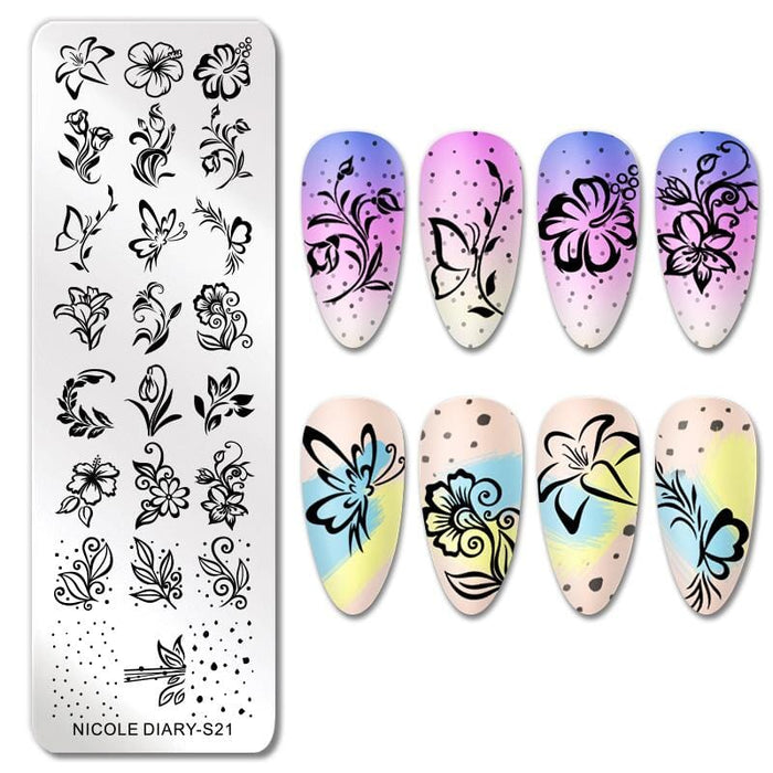 Rectangle Nail Stamping Plates