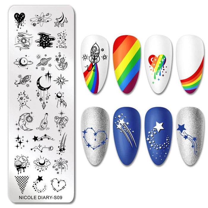 Rectangle Nail Stamping Plates