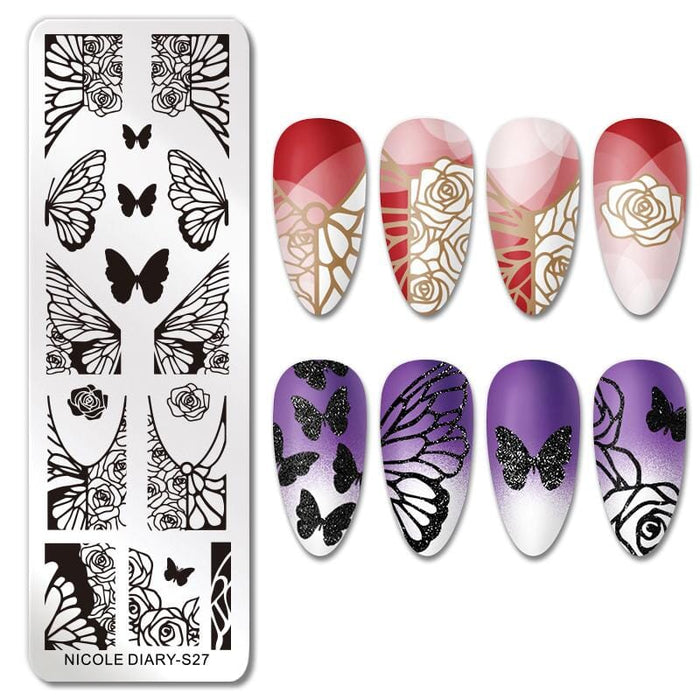 Rectangle Nail Stamping Plates