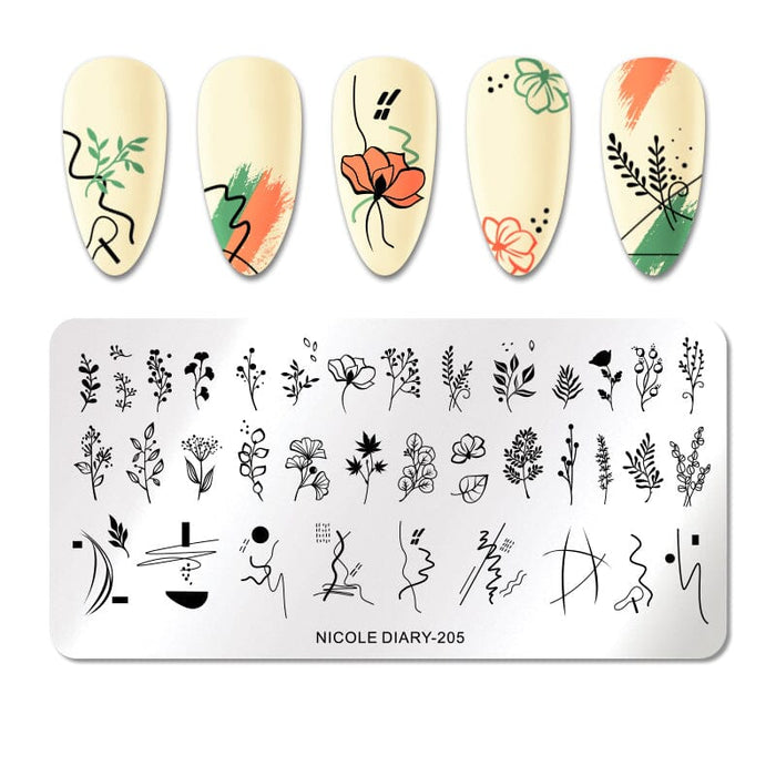 Rectangle Nail Stamping Plates