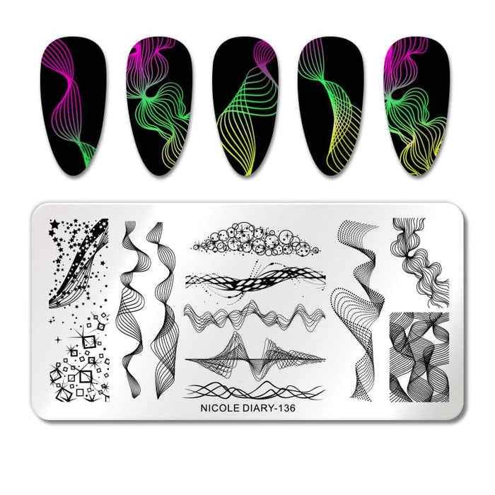 Rectangle Nail Stamping Plates