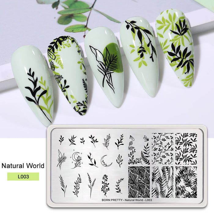 Nail Stamping Plate Natural World-L003