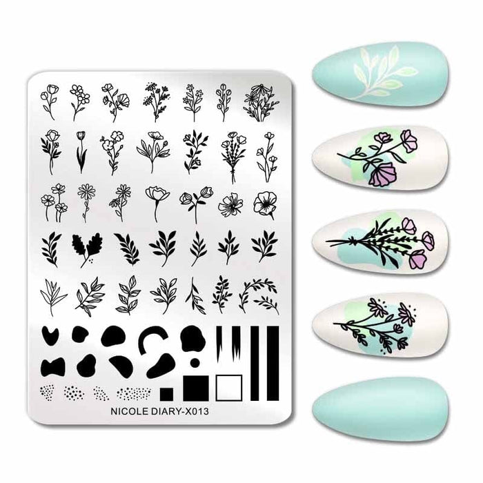 Rectangle Nail Stamping Plates