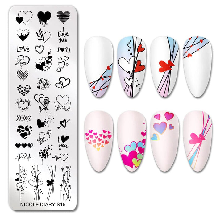 Rectangle Nail Stamping Plates